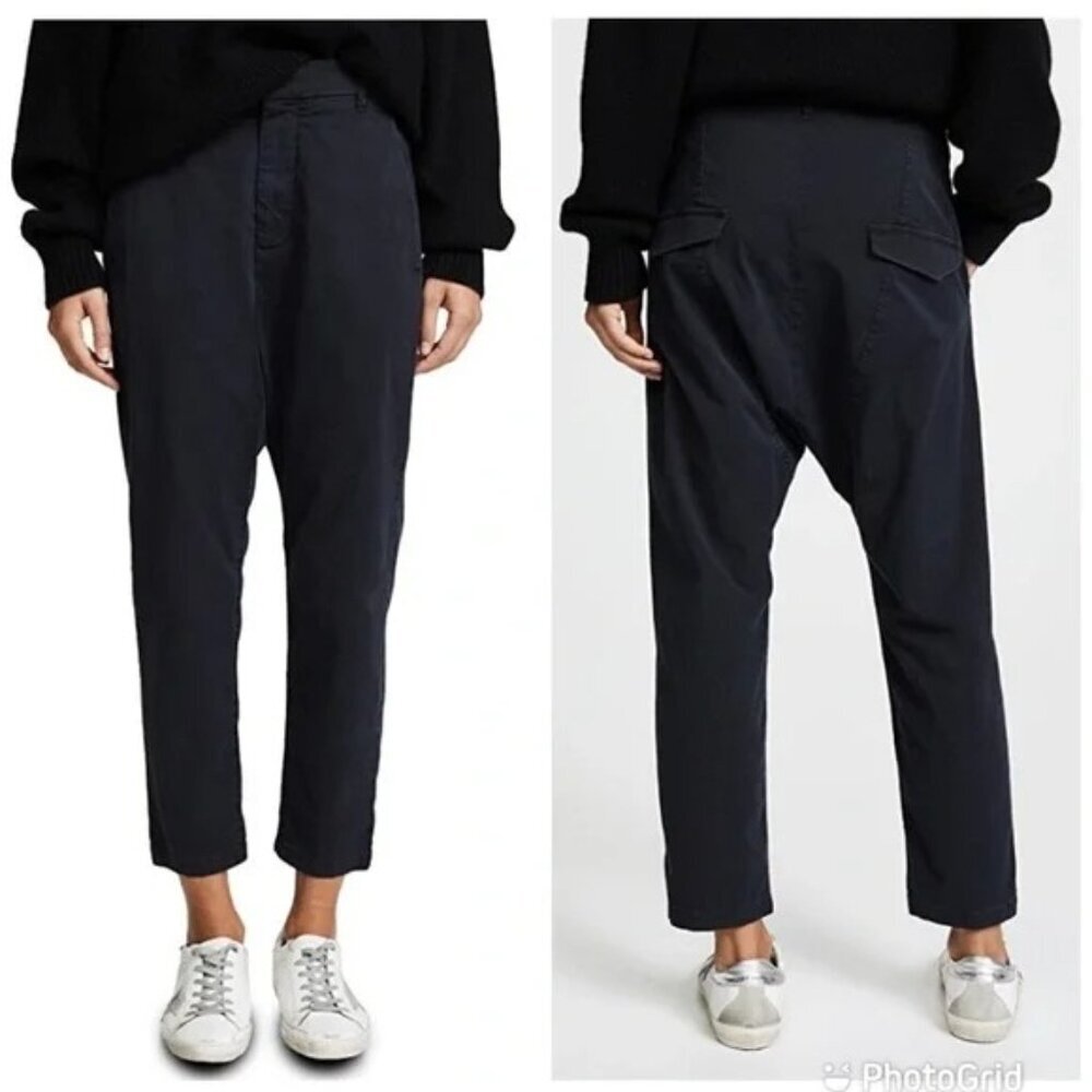 Nili Lotan Paris Pants in Dark Navy Size 2 Drop Crotch Trousers